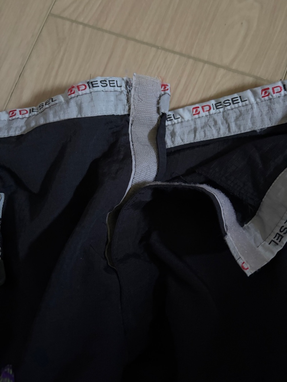 Diesel Black Cargo Track Pants with White Branded Waistband - Picture 6 of 7